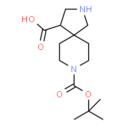 ChemSpider 2D Image | 8-(tert-butoxycarbonyl)-2,8-diazaspiro[4.5]decane-4-carboxylic acid | C14H24N2O4