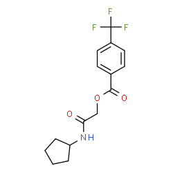 ChemSpider 2D Image | 2-(Cyclopentylamino)-2-oxoethyl 4-(trifluoromethyl)benzoate | C15H16F3NO3