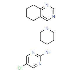 ChemSpider 2D Image | 5-Chloro-N-[1-(5,6,7,8-tetrahydro-4-quinazolinyl)-4-piperidinyl]-2-pyrimidinamine | C17H21ClN6