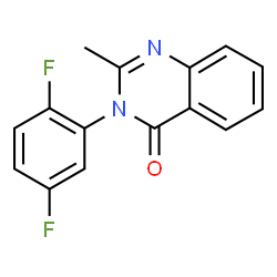 ChemSpider 2D Image | 3-(2,5-Difluorophenyl)-2-methyl-4(3H)-quinazolinone | C15H10F2N2O
