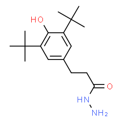 ChemSpider 2D Image | 3-(3,5-di-tert-butyl-4-hydroxyphenyl)propanehydrazide | C17H28N2O2