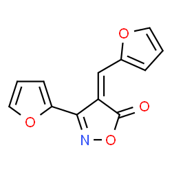 ChemSpider 2D Image | (4Z)-3-(2-Furyl)-4-(2-furylmethylene)-1,2-oxazol-5(4H)-one | C12H7NO4