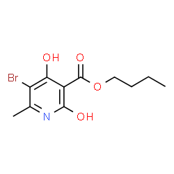 ChemSpider 2D Image | Butyl 5-bromo-2,4-dihydroxy-6-methylnicotinate | C11H14BrNO4