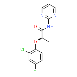 ChemSpider 2D Image | (2R)-2-(2,4-Dichlorophenoxy)-N-(2-pyrimidinyl)propanamide | C13H11Cl2N3O2