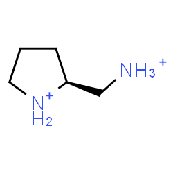 ChemSpider 2D Image | (2S)-2-(Ammoniomethyl)pyrrolidinium | C5H14N2
