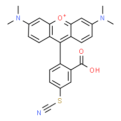 ChemSpider 2D Image | 9-(2-Carboxy-4-thiocyanatophenyl)-3,6-bis(dimethylamino)xanthenium | C25H22N3O3S