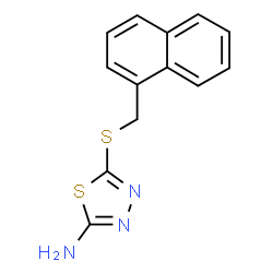 ChemSpider 2D Image | 5-[(1-Naphthylmethyl)sulfanyl]-1,3,4-thiadiazol-2-amine | C13H11N3S2