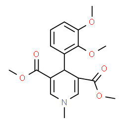 ChemSpider 2D Image | Dimethyl 4-(2,3-dimethoxyphenyl)-1-methyl-1,4-dihydro-3,5-pyridinedicarboxylate | C18H21NO6