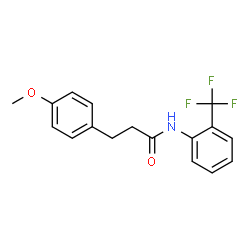 ChemSpider 2D Image | 3-(4-Methoxyphenyl)-N-[2-(trifluoromethyl)phenyl]propanamide | C17H16F3NO2