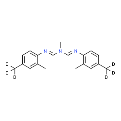 ChemSpider 2D Image | N-Methyl-N'-[2-methyl-4-(~2~H_3_)methylphenyl]-N-[(E)-{[2-methyl-4-(~2~H_3_)methylphenyl]imino}methyl]imidoformamide | C19H17D6N3