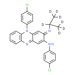 ChemSpider 2D Image | Clofazimine-d7 | C27H15D7Cl2N4