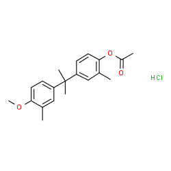 ChemSpider 2D Image | 4-[2-(4-Methoxy-3-methylphenyl)-2-propanyl]-2-methylphenyl acetate hydrochloride (1:1) | C20H25ClO3
