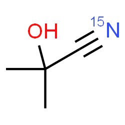 ChemSpider 2D Image | 2-Hydroxy-2-methylpropane(~15~N)nitrile | C4H715NO
