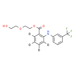 ChemSpider 2D Image | Etofenamate-d4 | C18H14D4F3NO4
