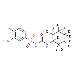 ChemSpider 2D Image | 3-Amino-N-[(~2~H_11_)cyclohexylcarbamoyl]-4-methylbenzenesulfonamide | C14H10D11N3O3S