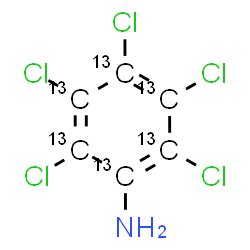 ChemSpider 2D Image | Pentachloro(~13~C_6_)aniline | 13C6H2Cl5N