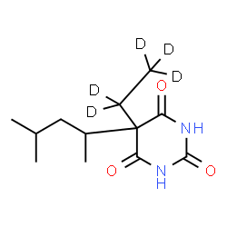 ChemSpider 2D Image | 5-(~2~H_5_)Ethyl-5-(4-methyl-2-pentanyl)-2,4,6(1H,3H,5H)-pyrimidinetrione | C12H15D5N2O3