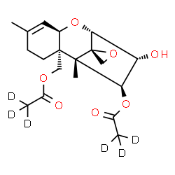 ChemSpider 2D Image | (3alpha,4beta)-3-Hydroxy-12,13-epoxytrichothec-9-ene-4,15-diyl di(~2~H_3_)acetate | C19H20D6O7
