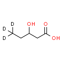 ChemSpider 2D Image | 3-Hydroxy(5,5,5-~2~H_3_)pentanoic acid | C5H7D3O3