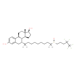 ChemSpider 2D Image | (7alpha,17beta)-7-{9-[(4,4,5,5,5-Pentafluoropentyl)sulfinyl](1,1,9,9-~2~H_4_)nonyl}estra-1(10),2,4-triene-3,17-diol | C32H43D4F5O3S