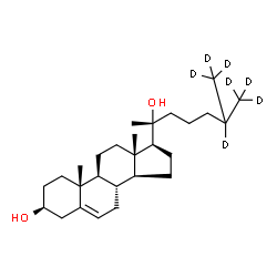 ChemSpider 2D Image | (3beta,20R)-(25,26,26,26,27,27,27-~2~H_7_)Cholest-5-ene-3,20-diol | C27H39D7O2