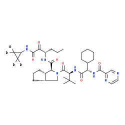 ChemSpider 2D Image | Telaprevir-d4 | C36H49D4N7O6
