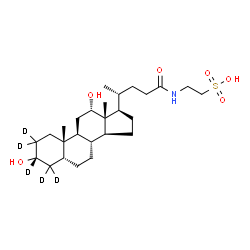 ChemSpider 2D Image | Taurodeoxycholic Acid-d5 | C26H40D5NO6S