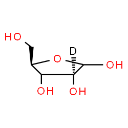 ChemSpider 2D Image | (3xi)-D-(C~2~-~2~H)-threo-Pentofuranose | C5H9DO5