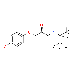 ChemSpider 2D Image | (2S)-1-(4-Methoxyphenoxy)-3-[(~2~H_7_)-2-propanylamino]-2-propanol | C13H14D7NO3