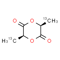 ChemSpider 2D Image | (3S,6S)-3,6-Bis[(~13~C)methyl]-1,4-dioxane-2,5-dione | C413C2H8O4