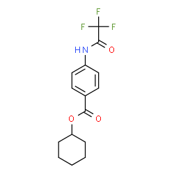 ChemSpider 2D Image | Cyclohexyl 4-[(trifluoroacetyl)amino]benzoate | C15H16F3NO3