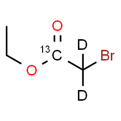 ChemSpider 2D Image | Ethyl bromo(1-~13~C,~2~H_2_)acetate | C313CH5D2BrO2