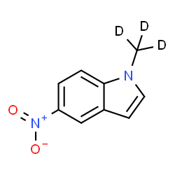 ChemSpider 2D Image | 1-(~2~H_3_)Methyl-5-nitro-1H-indole | C9H5D3N2O2