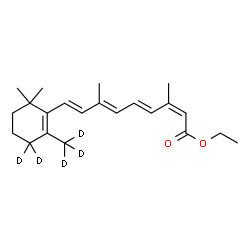 ChemSpider 2D Image | (13cis)-O~15~-Ethyl(4,4,18,18,18-~2~H_5_)retinoic acid | C22H27D5O2