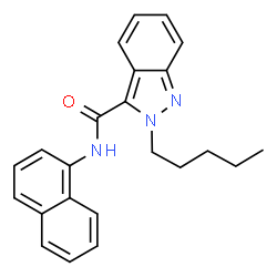 ChemSpider 2D Image | N-(1-Naphthyl)-2-pentyl-2H-indazole-3-carboxamide | C23H23N3O