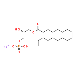 ChemSpider 2D Image | Sodium (2R)-3-(heptadecanoyloxy)-2-hydroxypropyl hydrogen phosphate | C20H40NaO7P