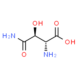 ChemSpider 2D Image | (3S)-3-Hydroxy-D-asparagine | C4H8N2O4