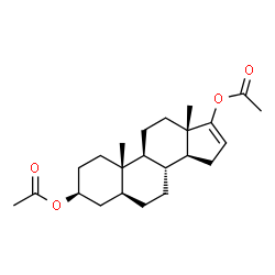 ChemSpider 2D Image | (3beta,5alpha)-Androst-16-ene-3,17-diyl diacetate | C23H34O4
