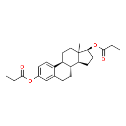 ChemSpider 2D Image | (13xi,17beta)-Estra-1(10),2,4-triene-3,17-diyl dipropanoate | C24H32O4