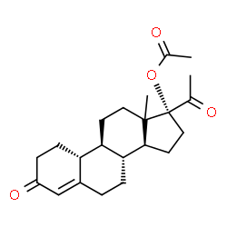 ChemSpider 2D Image | (13xi)-3,20-Dioxo-19-norpregn-4-en-17-yl acetate | C22H30O4