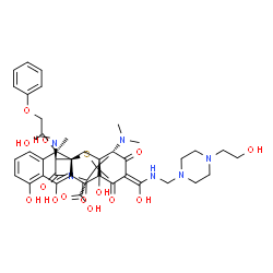 ChemSpider 2D Image | (2S,5R,6R)-6-[(Z)-(1-Hydroxy-2-phenoxyethylidene)amino]-3,3-dimethyl-7-oxo-4-thia-1-azabicyclo[3.2.0]heptane-2-carboxylic acid - (2Z,4S,4aS,5aS,6S)-4-(dimethylamino)-6,10,11,12a-tetrahydroxy-2-[hydrox
y({[4-(2-hydroxyethyl)-1-piperazinyl]methyl}amino)methylene]-6-methyl-4a,5a,6,12a-tetrahydro-1,3,12(2H,4H,5H)-tetracenetrione (1:1) | C45H56N6O14S