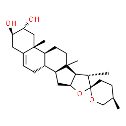 ChemSpider 2D Image | (2alpha,3beta,13xi,25R)-Spirost-5-en-2,3-diol | C27H42O4