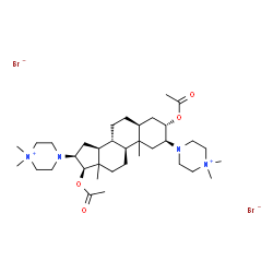 ChemSpider 2D Image | (2beta,3alpha,5alpha,10xi,13xi,16beta,17beta)-3,17-Diacetoxy-2,16-bis(4,4-dimethylpiperazin-4-ium-1-yl)androstane dibromide | C35H62Br2N4O4