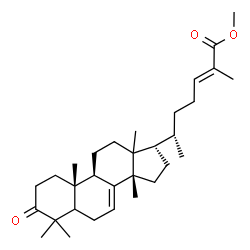 ChemSpider 2D Image | Methyl (5xi,13xi,14beta,17alpha,20S,24E)-3-oxolanosta-7,24-dien-26-oate | C31H48O3