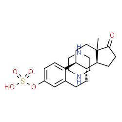 ChemSpider 2D Image | (13xi)-17-Oxoestra-1(10),2,4-trien-3-yl hydrogen sulfate - piperazine (1:1) | C22H32N2O5S