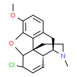 ChemSpider 2D Image | 6-Chloro-3-methoxy-17-methyl-7,8-didehydro-4,5-epoxymorphinan | C18H20ClNO2