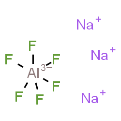 ChemSpider 2D Image | Trisodium hexafluoroaluminate(3-) | AlF6Na3