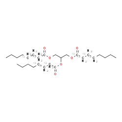 ChemSpider 2D Image | Glyceryl tri(octanoate-1,2,3,4-13C4) | C1513C12H50O6
