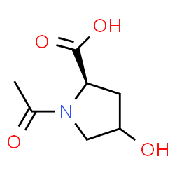 ChemSpider 2D Image | 1-Acetyl-4-hydroxy-D-proline | C7H11NO4