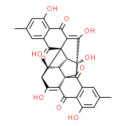 ChemSpider 2D Image | (+)-Rugulosin | C30H22O10